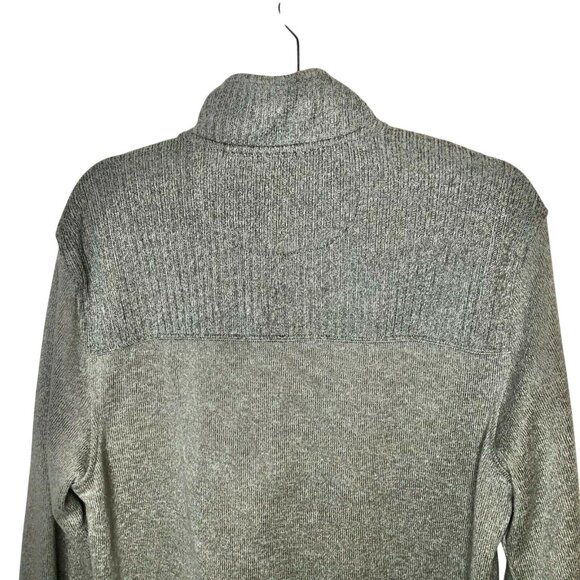 Van Heusen Flex Gray Quarter-Zip Sweater M Polyester Mens - Picture 5 of 6